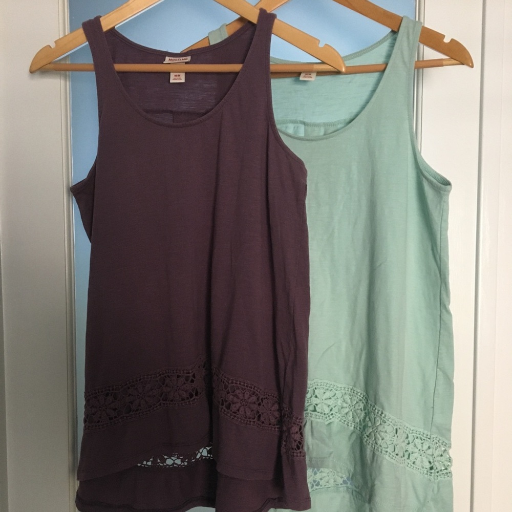 🌿2/$16 Mint Green and Purple Tank Tops
